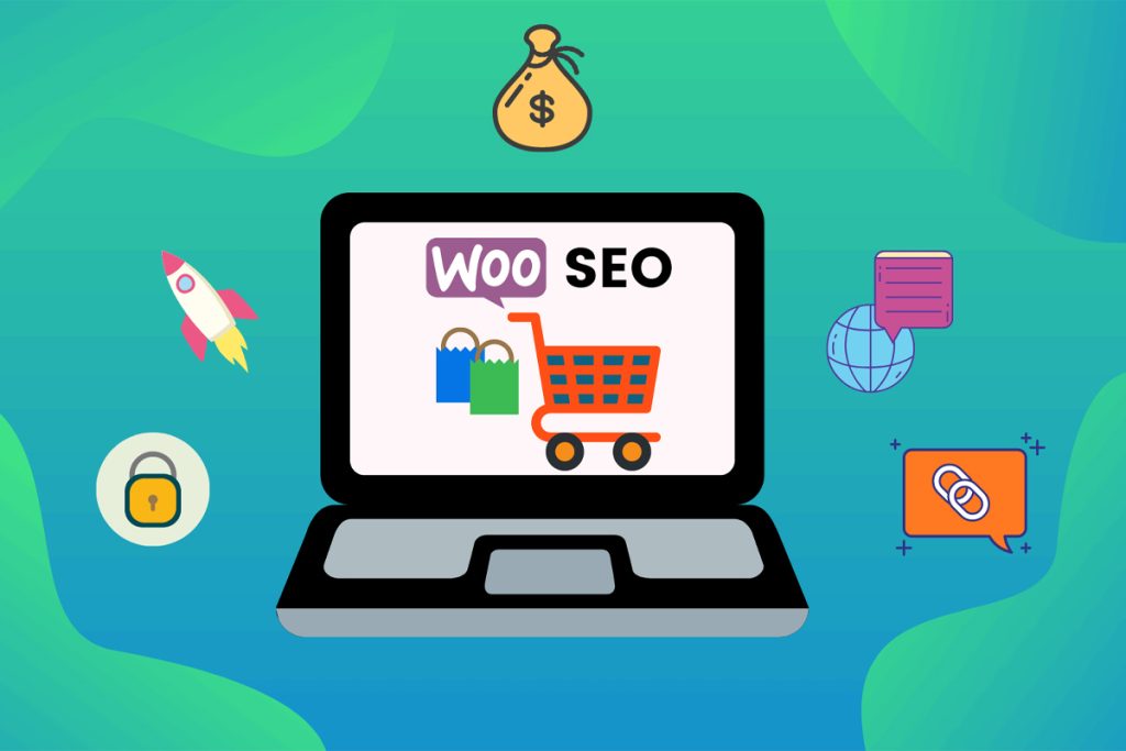 سئو سایت فروشگاهی در لپتاپ