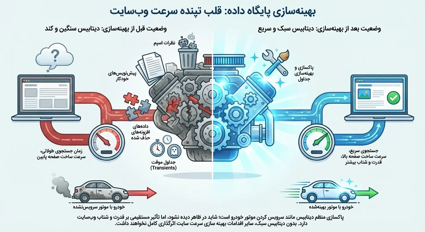 اینفوگرافیک بهینه سازی پایگاه داده